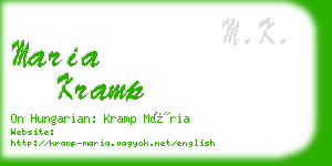 maria kramp business card